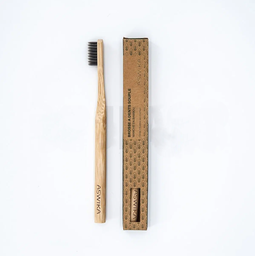 ​BROSSE A DENTS SOUPLE - MANCHE EN BAMBOU & FIBRES INFUSEES AU CHARBON